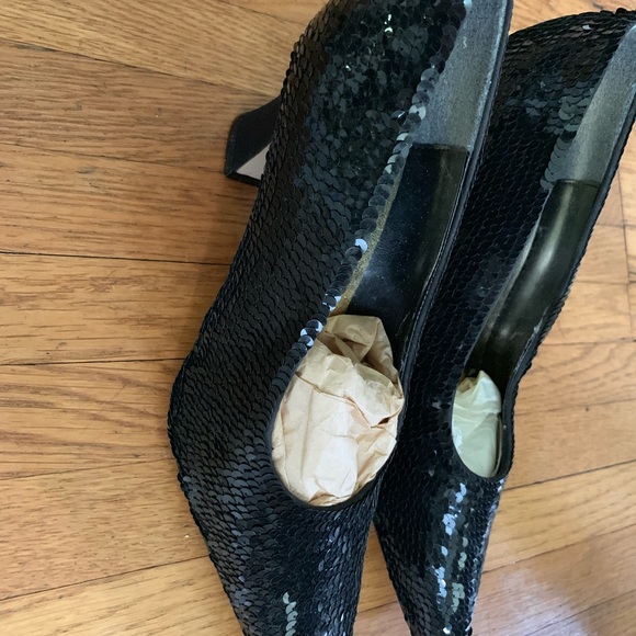 J.Renee Black Sequin Heels - Picture 4 of 6